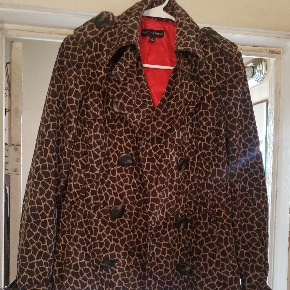 RANDY KEMPER mid Length animal print Jacket.